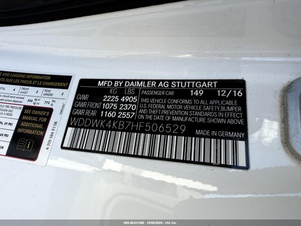 2017 MERCEDES-BENZ C 300 4MATIC — I9