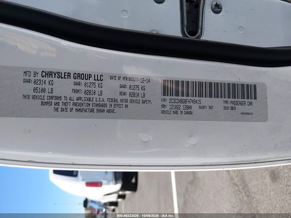 2015 DODGE CHARGER SE — I152