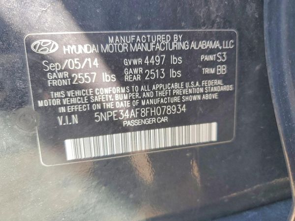 2015 HYUNDAI SONATA