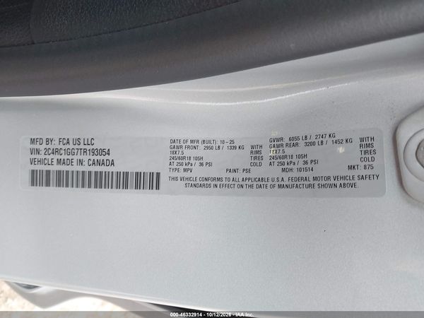 2026 CHRYSLER PACIFICA LIMITED — I9