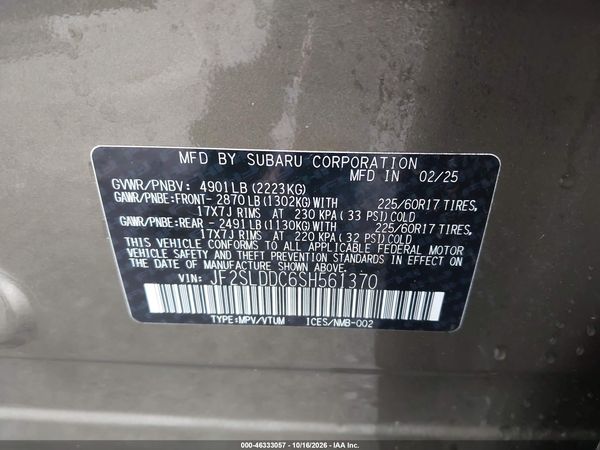 2025 SUBARU FORESTER PREMIUM — I9