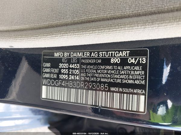 2013 MERCEDES-BENZ C 250 SPORT — I9