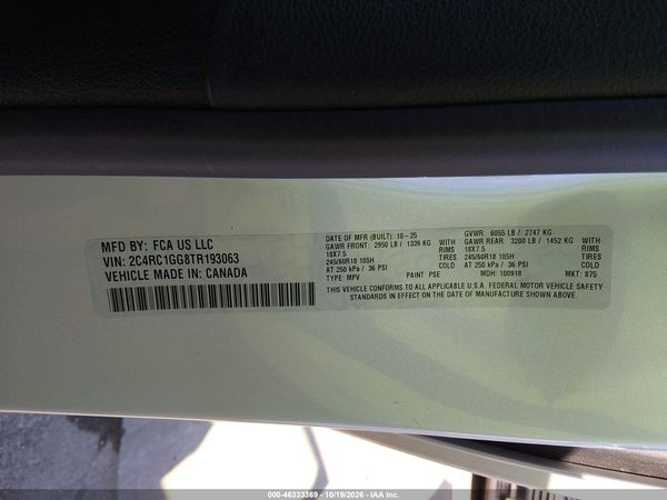 2026 CHRYSLER PACIFICA LIMITED — I9