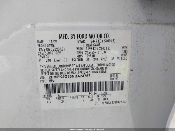 2022 FORD EDGE SE — I9