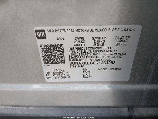 2024 CHEVROLET EQUINOX FWD LT — I9