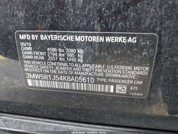 2019 BMW 330I — I9