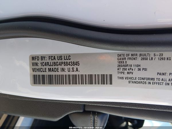 2023 JEEP GRAND CHEROKEE L LIMITED 4X2 — I9