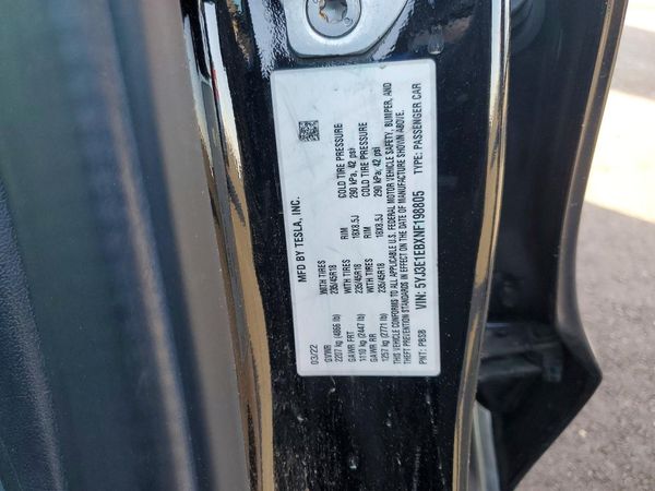 2022 TESLA MODEL 3