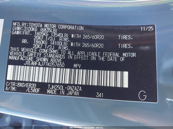 2026 TOYOTA LAND CRUISER — I9