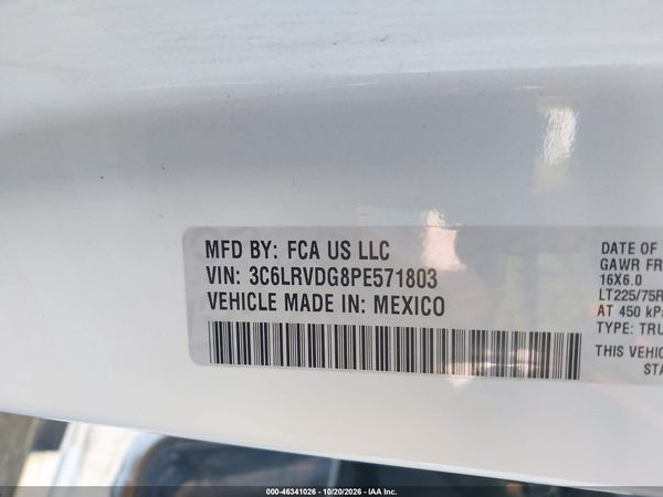 2023 RAM PROMASTER 2500 HIGH ROOF 159 WB — I9
