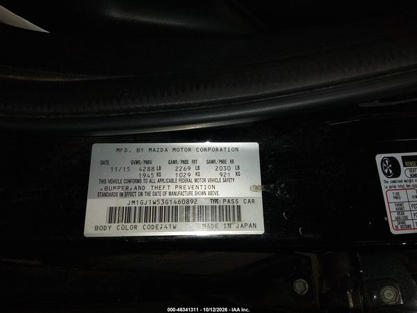 2016 MAZDA MAZDA6 I GRAND TOURING — I9