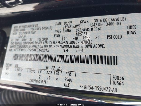 2025 FORD F-150 XLT — I9