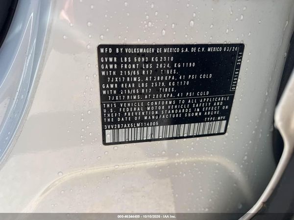 2020 VOLKSWAGEN TIGUAN — I9