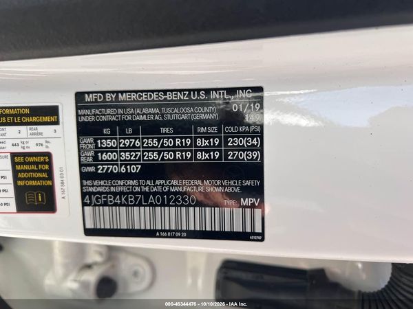 2020 MERCEDES-BENZ GLE 350 4MATIC — I9