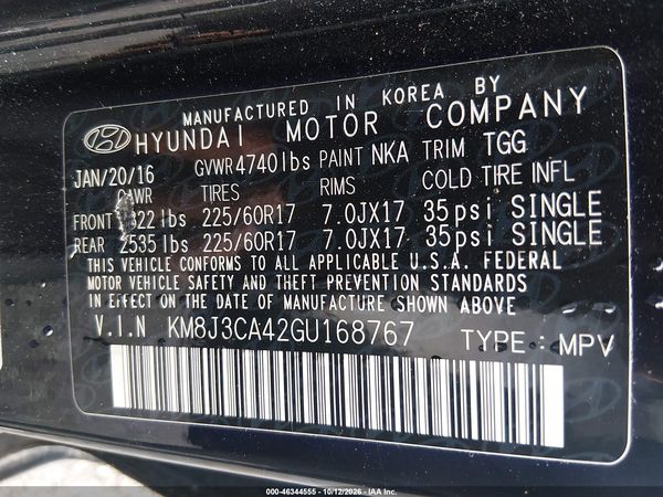 2016 HYUNDAI TUCSON SE — I9