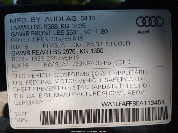 2014 AUDI Q5 2.0T PREMIUM — I9