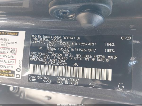 2020 TOYOTA 4RUNNER SR5 PREMIUM — I9