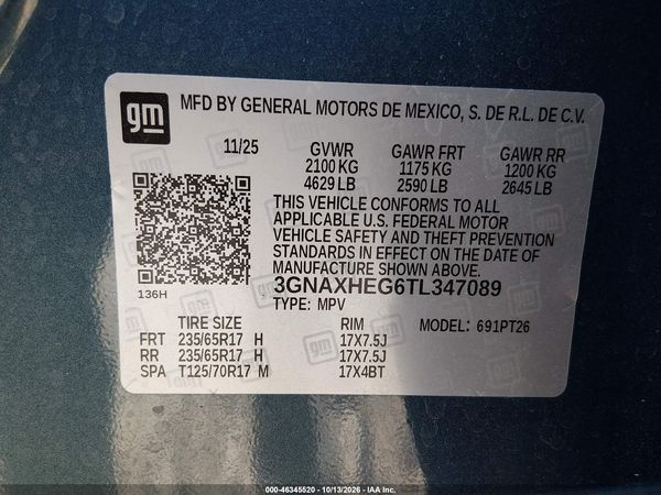 2026 CHEVROLET EQUINOX FWD LT — I9