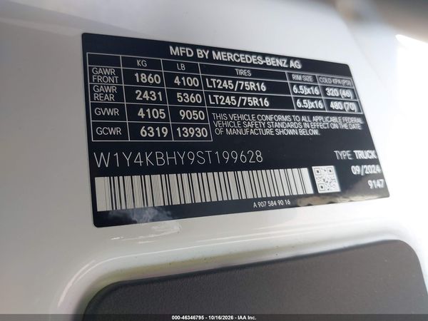 2025 MERCEDES-BENZ SPRINTER 2500 — I9