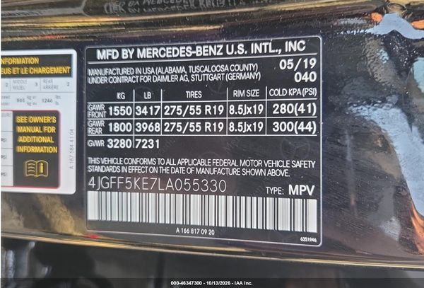 2020 MERCEDES-BENZ GLS 450 4MATIC — I9