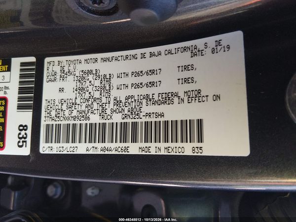 2019 TOYOTA TACOMA TRD SPORT — I9