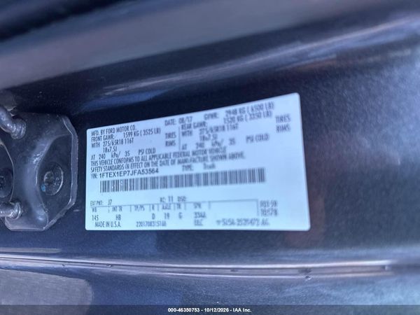 2018 FORD F-150 LARIAT — I9