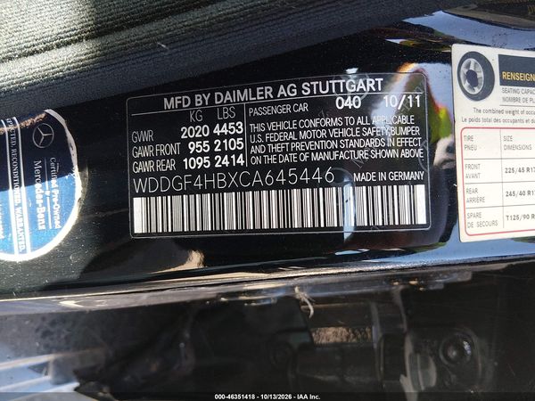 2012 MERCEDES-BENZ C 250 SPORT — I9