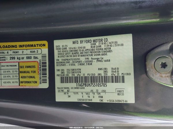 2025 FORD MUSTANG ECOBOOST PREMIUM — I9
