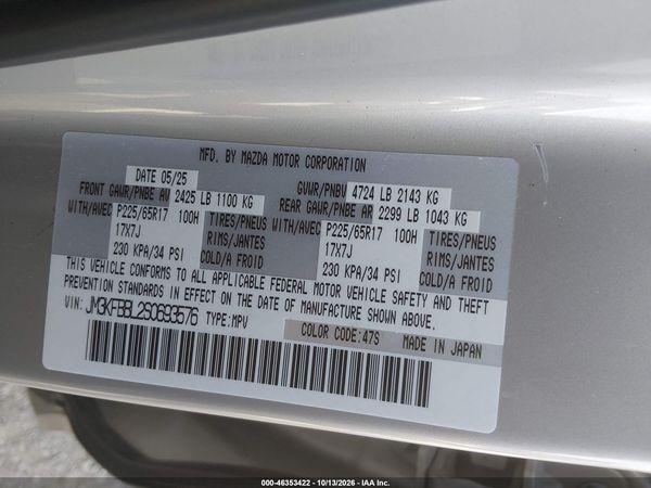 2025 MAZDA CX-5 2.5 S SELECT — I9