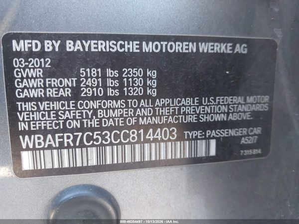 2012 BMW 535I — I9