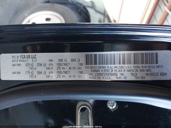 2017 RAM 1500 TRADESMAN  4X2 6'4 BOX — I9