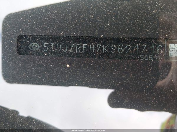 2019 TOYOTA HIGHLANDER XLE — I152