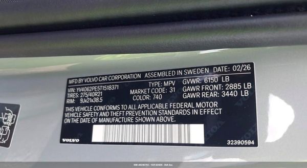 2026 VOLVO XC90 — I9