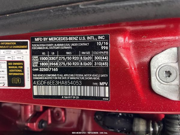 2017 MERCEDES-BENZ GLS 450 4MATIC — I9