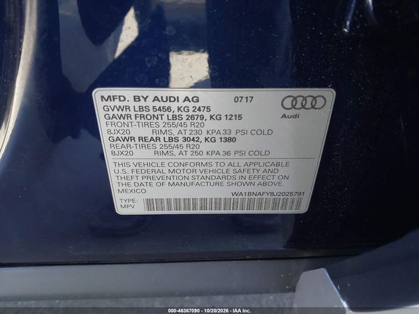 2018 AUDI Q5 — I9