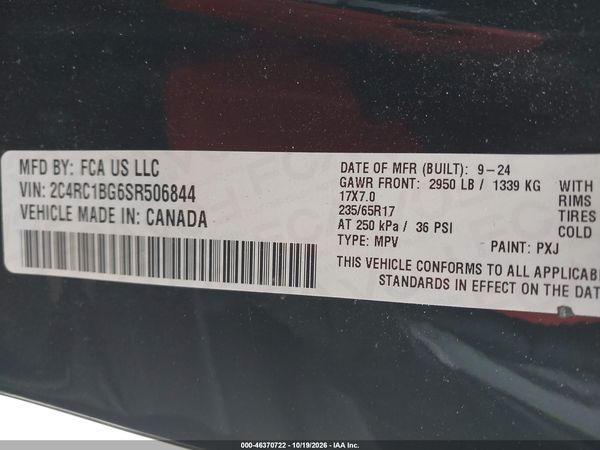 2025 CHRYSLER PACIFICA SELECT — I9