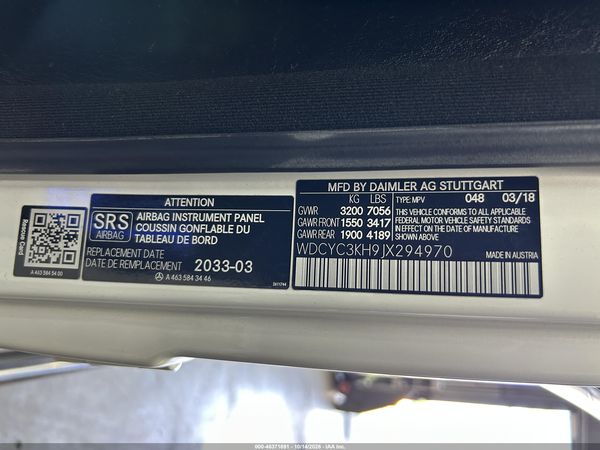 2018 MERCEDES-BENZ G 550 4MATIC — I154