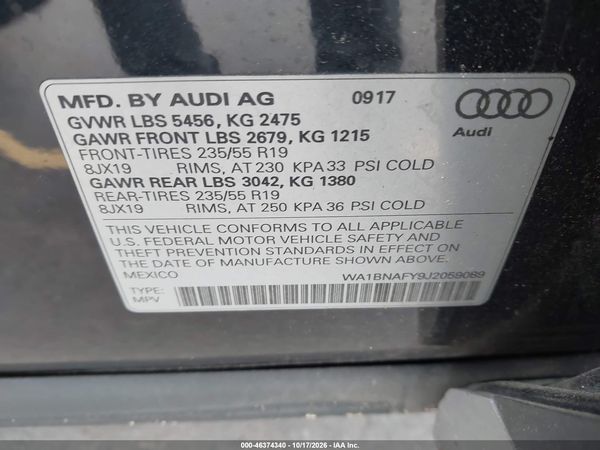 2018 AUDI Q5 — I9