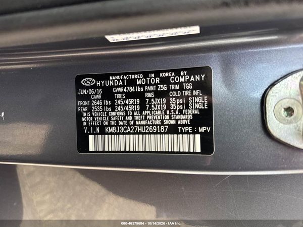 2017 HYUNDAI TUCSON SPORT — I9