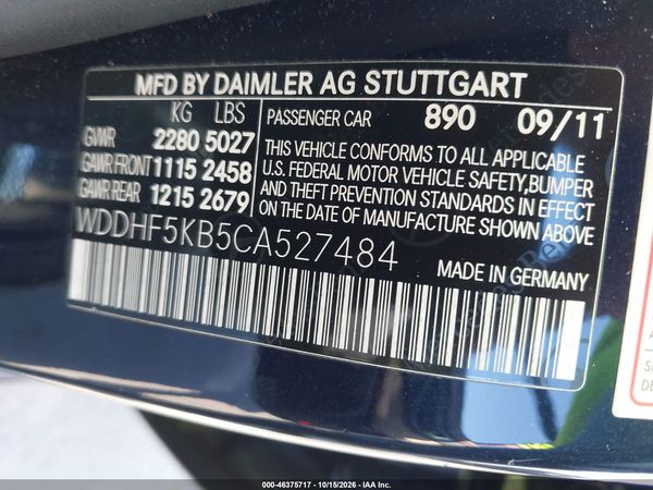 2012 MERCEDES-BENZ E 350 E350 — I9