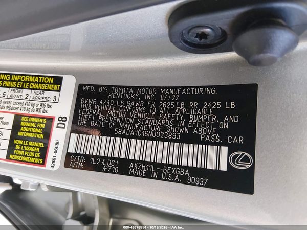 2022 LEXUS ES 300H 300h Premium — I9