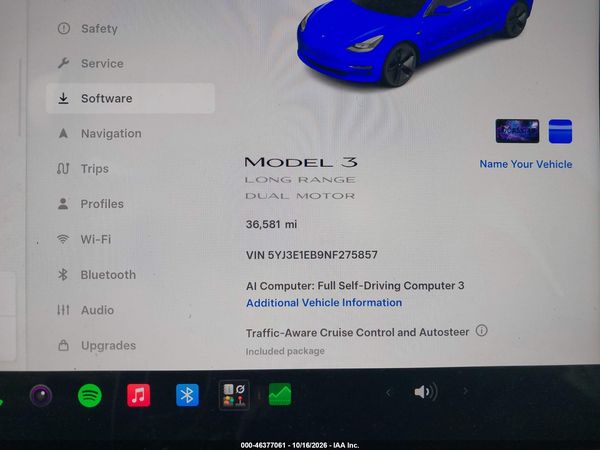 2022 TESLA MODEL 3 — I7