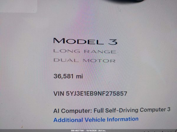 2022 TESLA MODEL 3 — I118