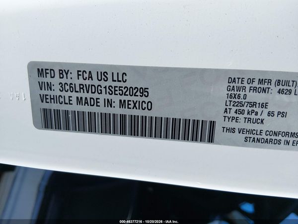 2025 RAM PROMASTER 2500 — I9