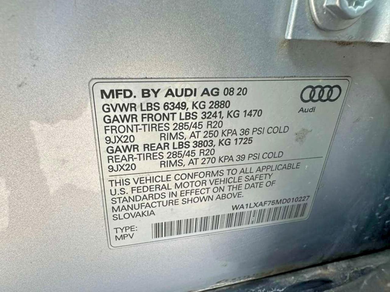 2021 AUDI Q7 quattro Premium Plus