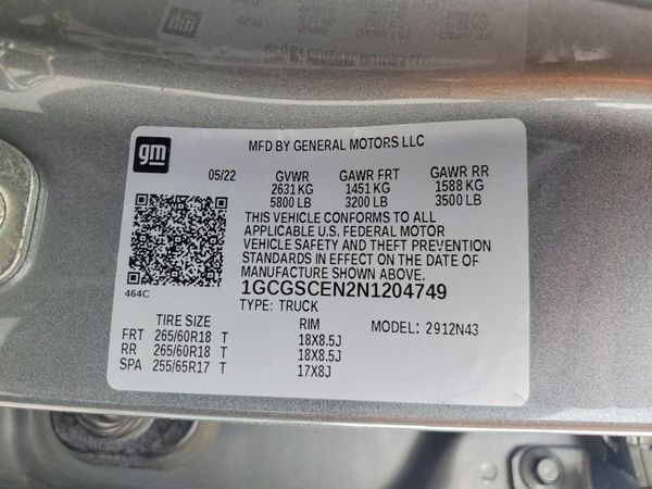 2022 CHEVROLET COLORADO LT