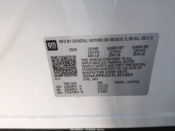 2026 CHEVROLET EQUINOX AWD LT — I9