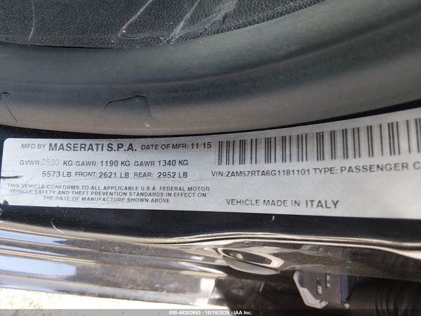 2016 MASERATI GHIBLI S Q4 — I9