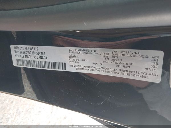 2025 CHRYSLER PACIFICA SELECT — I9
