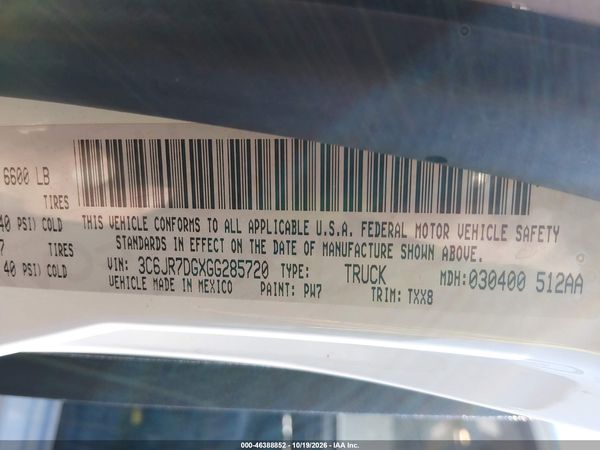 2016 RAM 1500 TRADESMAN — I9